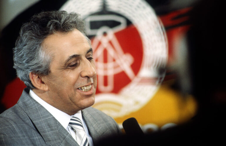 Egon Krenz am Abend der ersten freien Volkskammerwahl, am 18. März 1990.