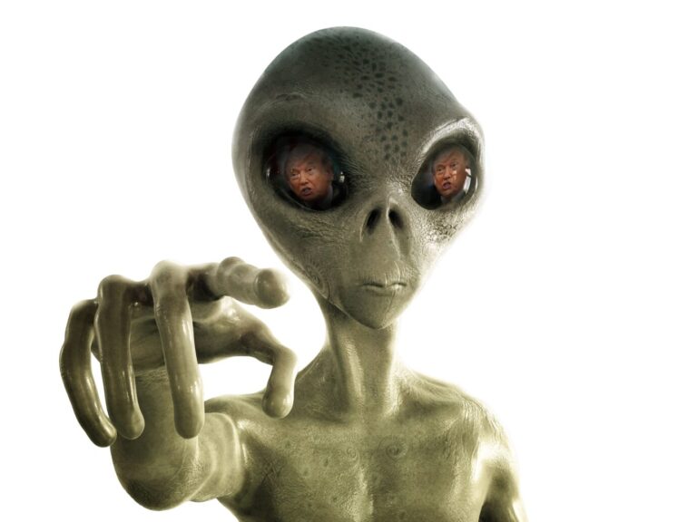 Die „kleinen Grauen“ zählen in der Ufologie zu den bekanntesten Aliens: Hat Präsident Trump eines ihrer Raumschiffe schon von innen gesehen? Verschwörungstheorien sagen: Ja! Foto: JF