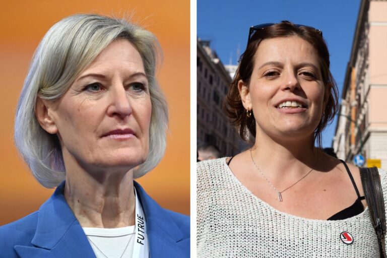 Die EU-Abgeordneten Angelika Niebler (l.) und Ilaria Salis: Je nach Person unterscheidet sich die Reaktion auf den Erhalt der Immunität. Fotos: picture alliance / SvenSimon | Frank Hoermann / SVEN SIMON /// picture alliance / ZUMAPRESS.com | Matteo Nardone. Das EU-Parlament stimmte für die Erhaltung der Immunität beider Politiker.