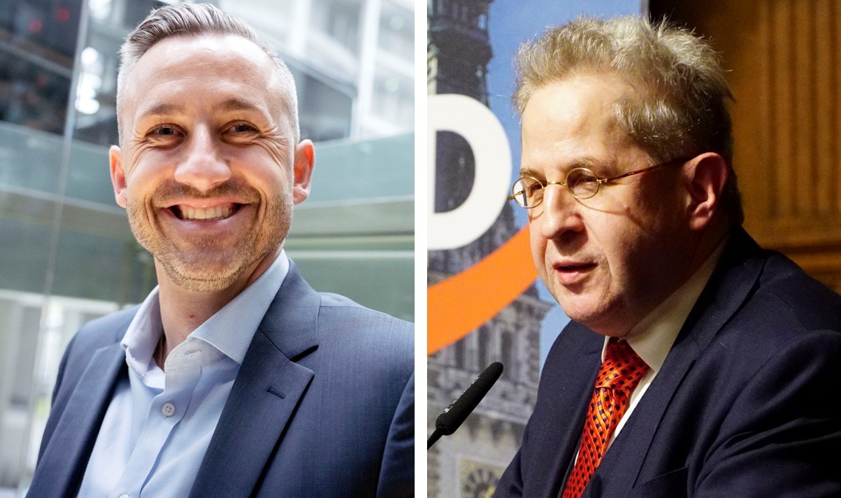 Bald in einem Kabinett? Sachsen-Anhalts AfD-Spitzenkandidat Ulrich Siegmund und Hans-Georg Maaßen.