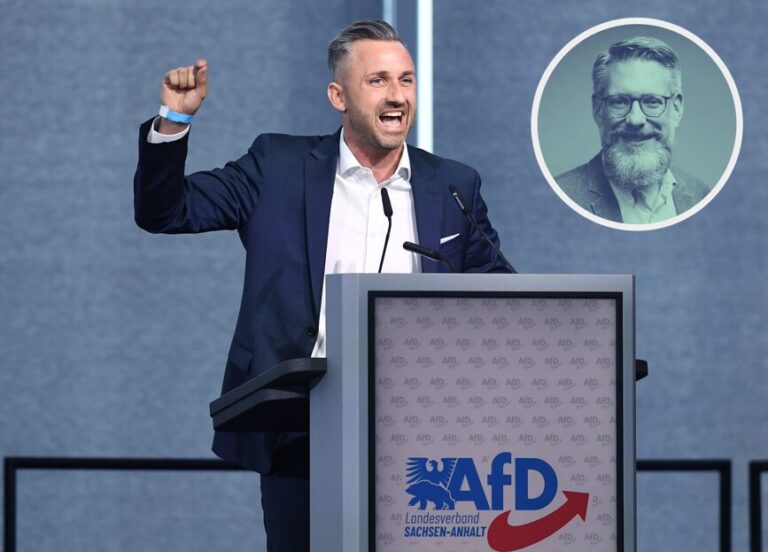 AfD-Spitzenkandidat Ulrich Siegmund verspricht im Wahlkampf viel; das birgt auch Risiken.