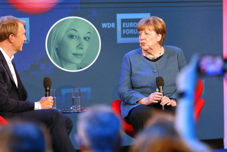 Ex-Bundeskanzlerin Angela Merkel (CDU) hat bei der re:publica ein dankbares Publikum.
