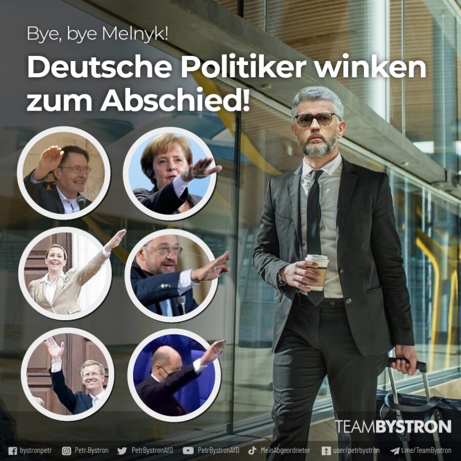 Das Bild zeigt eine Bildcollage, für die der AfD-Politiker Petr Bystron juristische Probleme bekommen hat.
