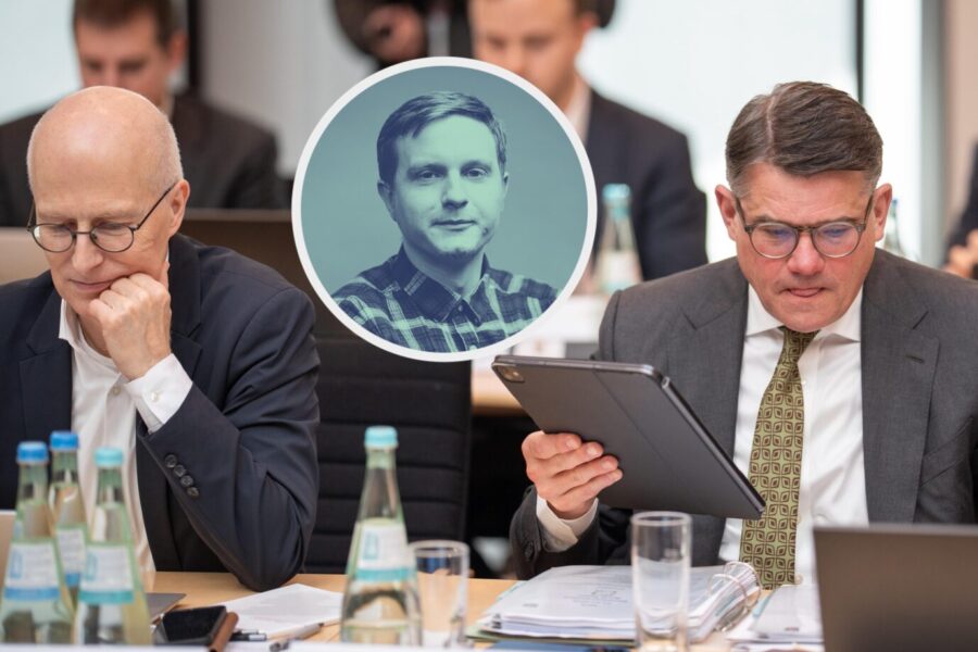Hamburgs Erster Bürgermeister Peter Tschentscher (SPD) und Hessens Regierungschef Boris Rhein (CDU): Im Lechzen nach Geld sind sich Landesfürsten einig. (Themenbild)