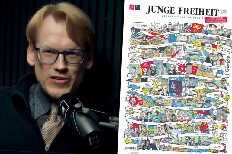 Moritz Schwarz, Titelbild Junge Freiheit Jubiläumsausgabe
