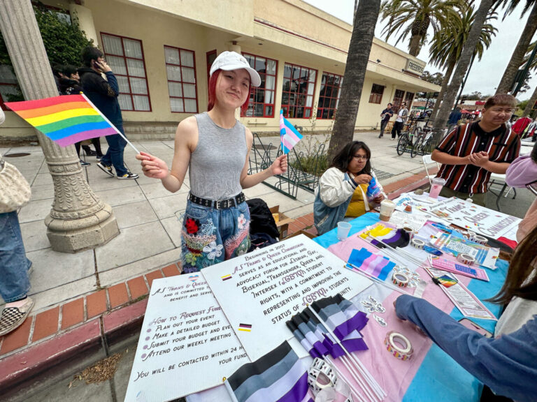 Hochschulen und Wissenschaftsbetrieb sind Links-Hochburgen: Studenten der Queer Community werben an der Universität St. Barbara in Kalifornien.