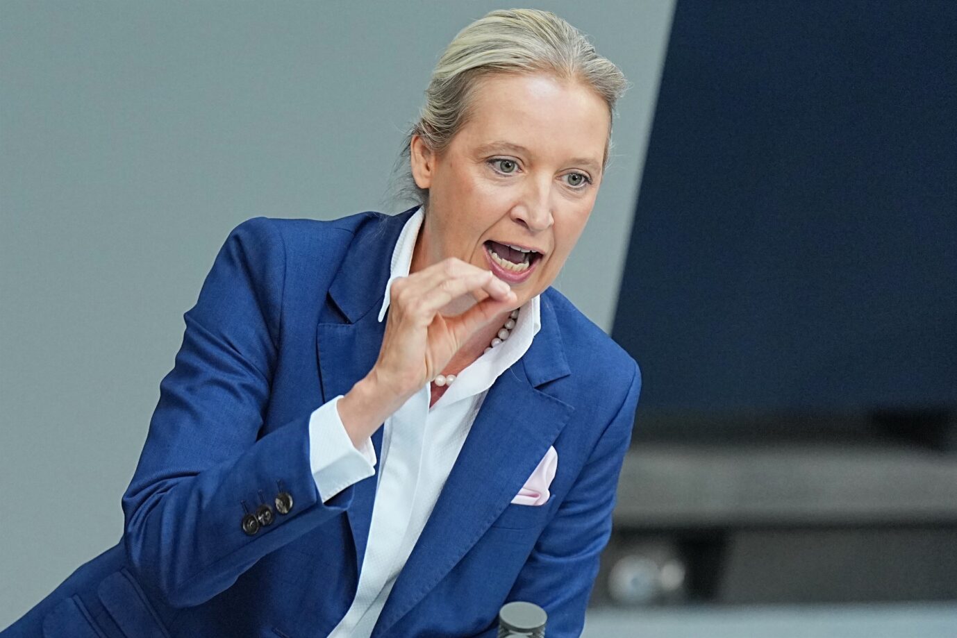 Löste mit ihrer Rede unerwartete Reaktionen im Bundestag aus: AfD-Chefin Alice Weidel. Foto: picture alliance/dpa | Michael Kappeler
