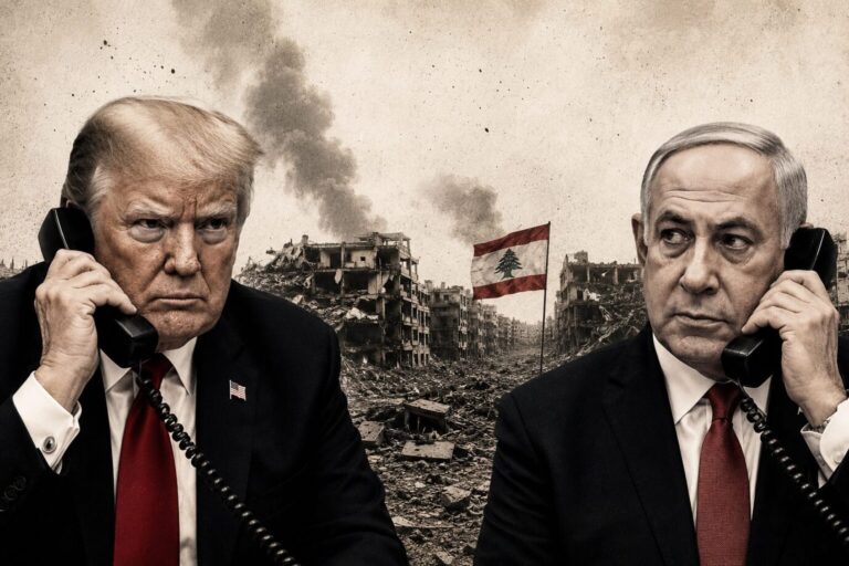 US-Präsident Donald Trump (l.) im Telefongespräch mit dem israelischen Premier Benjamin Netanjahu: Die USA tolerieren keinen Angriff auf Beirut. Bild: JF-Montage mit KI
