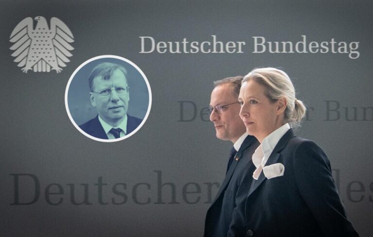 Die AfD-Vorsitzenden Alice Weidel und Tino Chrupalla stehen mit ihrer Partei vor großen Herausforderungen.
