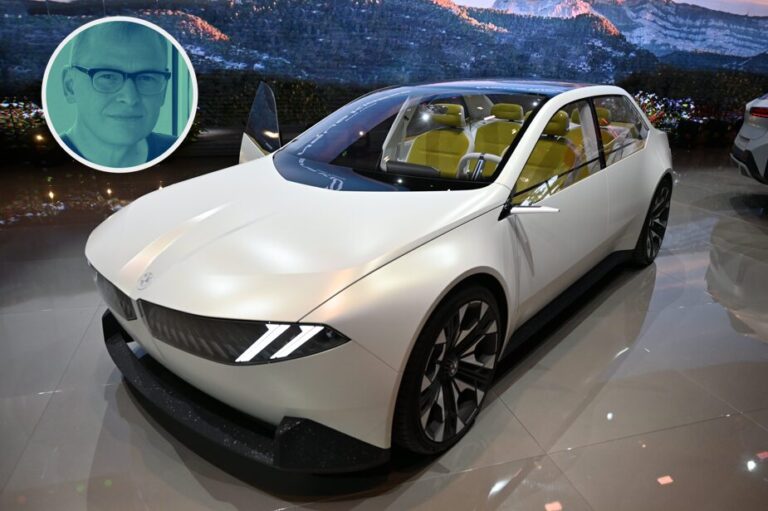 Das Bild zeigt ein neues Modell von BMW: Mit der "Neuen Klasse" will BMW seine Probleme überwinden.