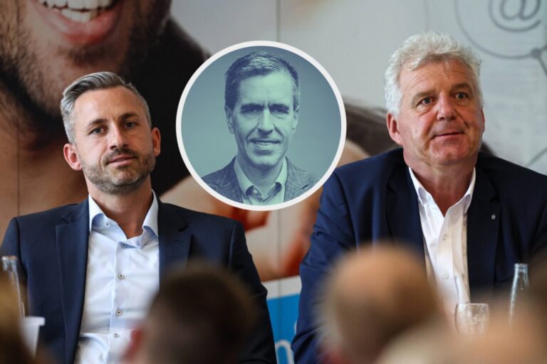 AfD-Spitzenkandidat zur Wahl in Sachsen-Anhalt, Ulrich Siegmund (l.) und CDU-Fraktionschef Guido Heuer: Es ist kompliziert. (Themenbild/Collage)