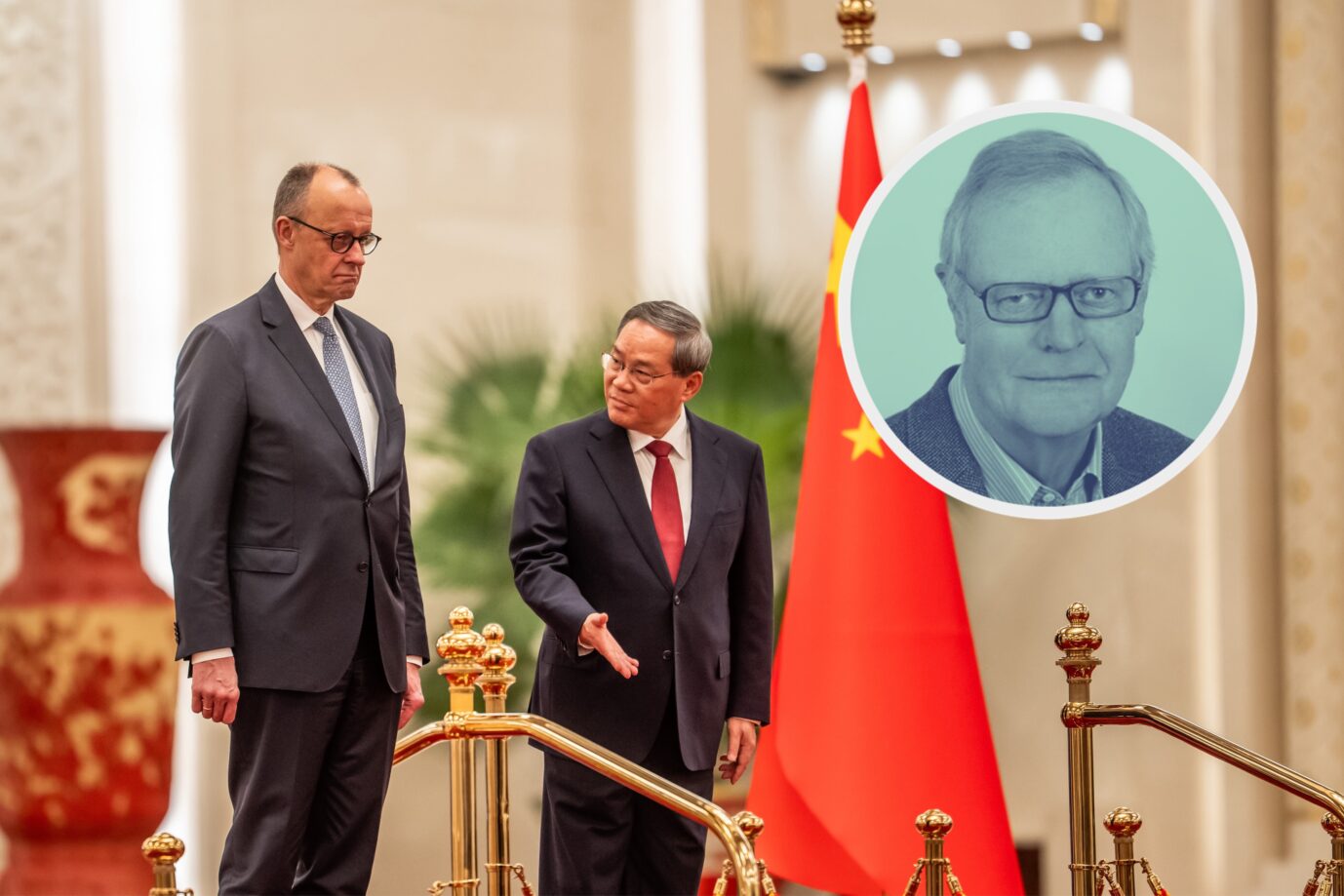 Bundeskanzler Friedrich Merz (CDU) neben Chinas Regierungschef Li Qiang: Peking hat in vielen Bereichen die Oberhand. (Themenbild)