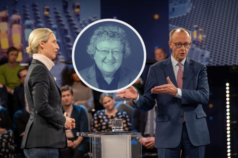 AfD-Chefin Alice Weidel und Bundeskanzler Friedrich Merz (CDU): Wirklich unversöhnlich? Jedenfalls schadet die Brandmauer. (Themenbild/Collage)