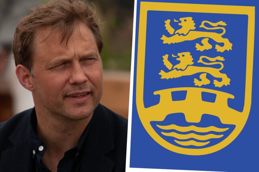 Stephan Kleinschmidt, neuer Vorsitzender der deutschen Minderheit in Dänemark, Wappen des Bundes Deutscher Nordschleswiger (BDN)