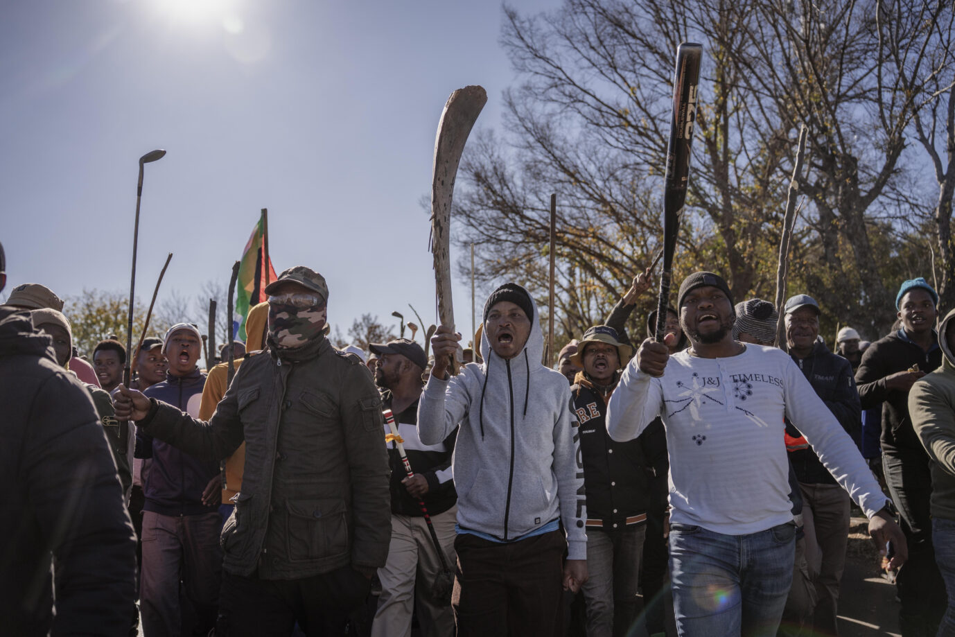 Anti-Migration-Proteste in Johannesburg, Südafrika: Die Wut auf die Regierung ist groß. Foto: picture alliance / Anadolu | Ihsaan Haffejee