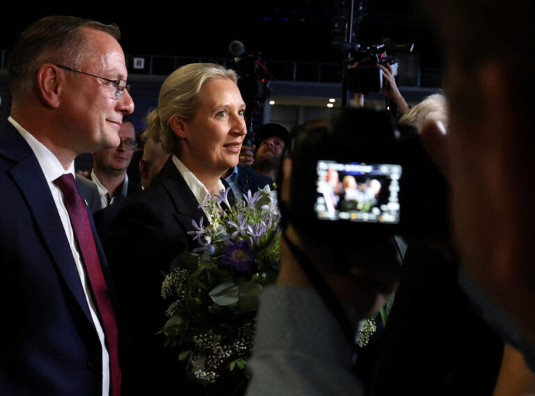 Tino Chrupalla und Alice Weidel: Die Machtverhältnisse sind geklärt. Foto: picture alliance / REUTERS | Karina Hessland. AfD.