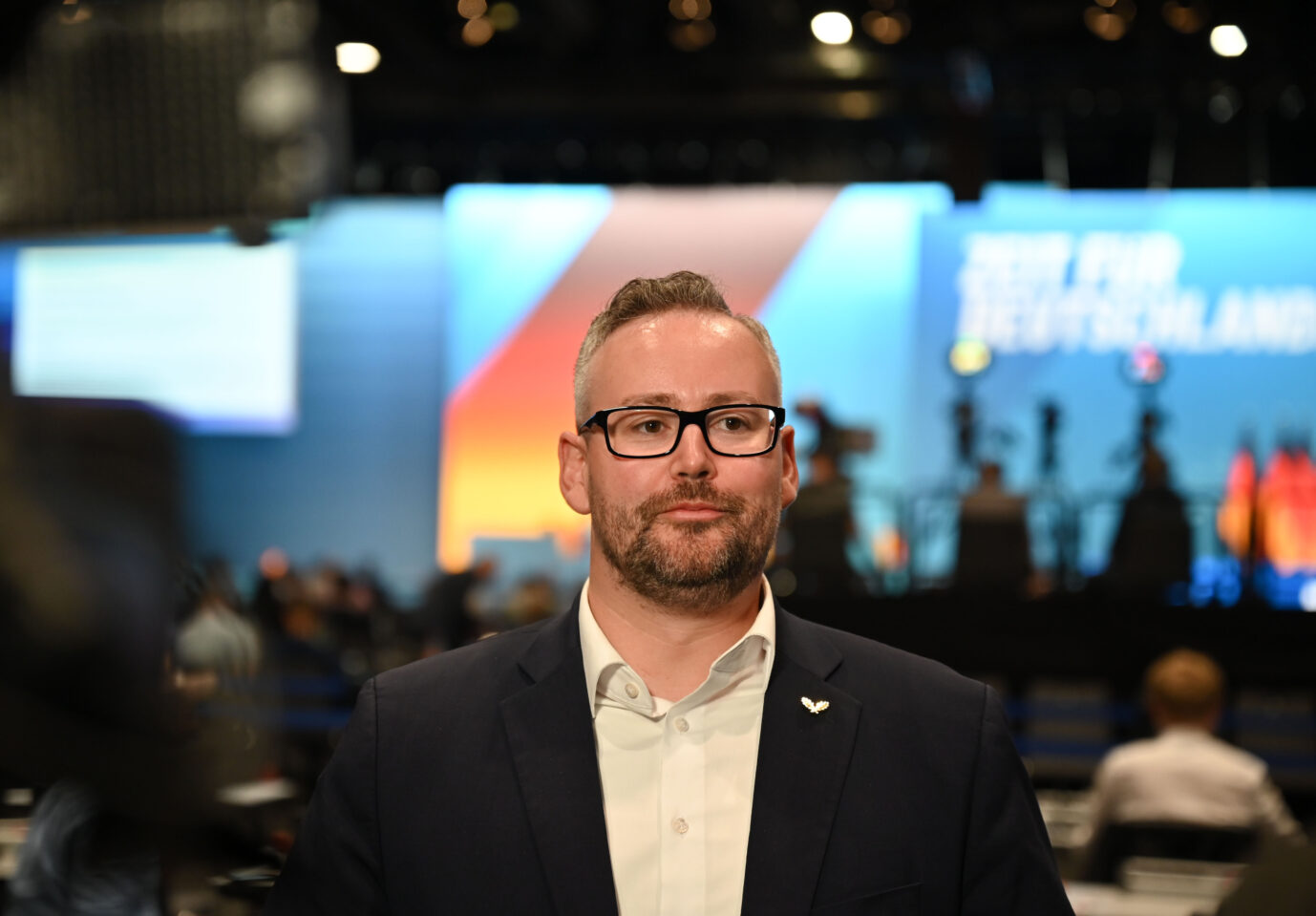 Sebastian Münzenmaier auf dem AfD-Parteitag: Wie einflussreich ist der Bundestagsabgeordnete? Foto: picture alliance/dpa | Katharina Kausche