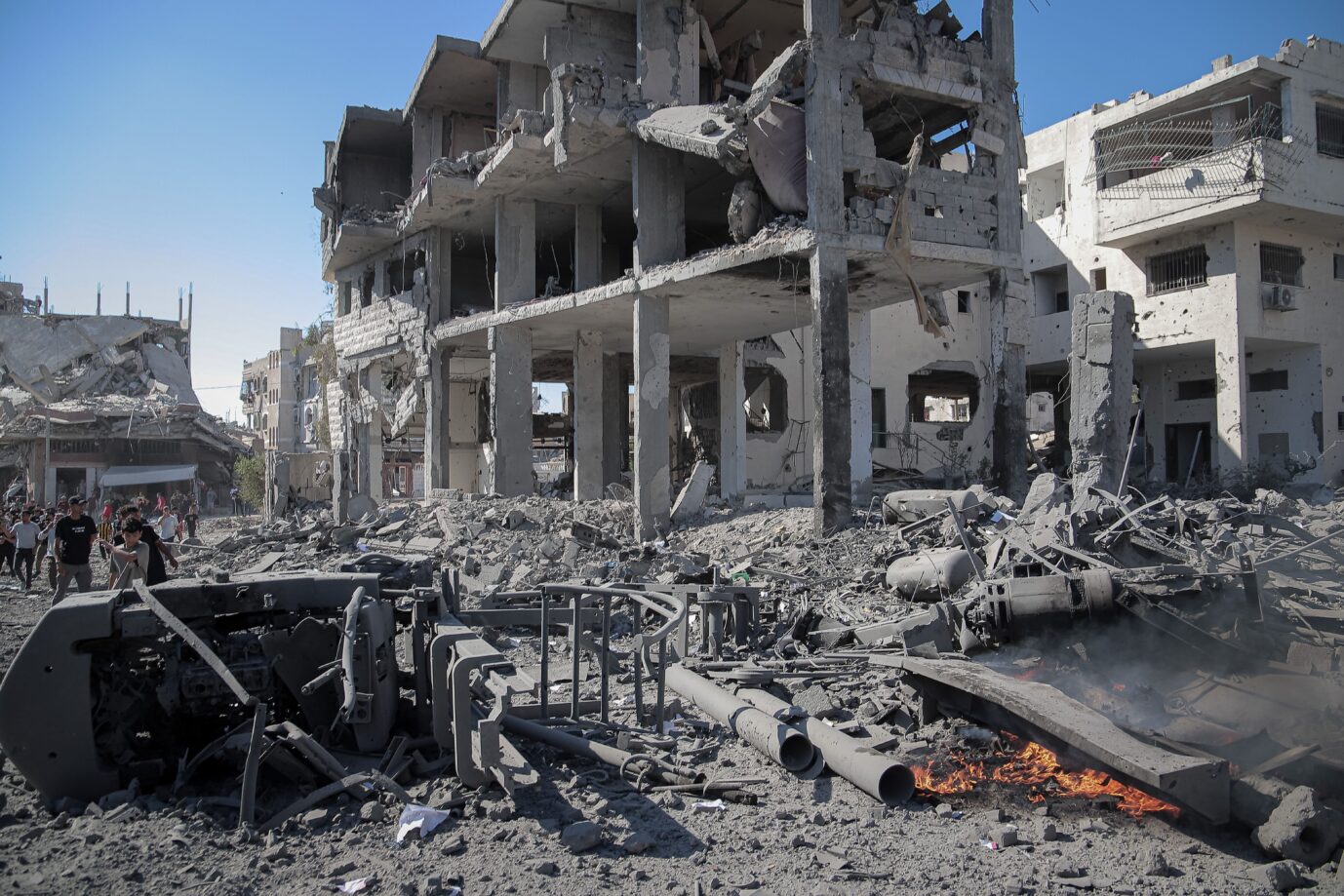 Trümmer in Gaza: Wer bezahlt den Wiederaufbau? picture alliance / ZUMAPRESS.com | Mohammed M Skaik