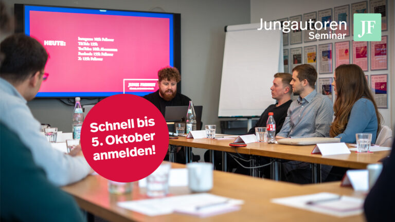 Jetzt zum JF-Jungautorenseminar anmelden. Foto: JF