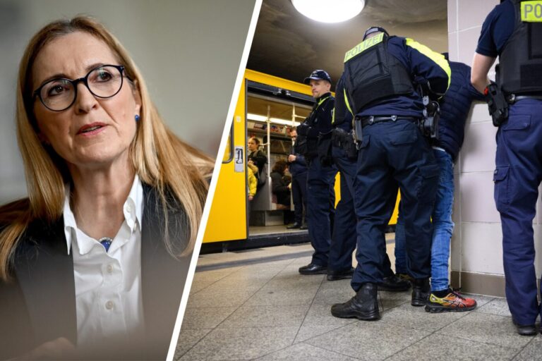 Berlins Generalstaatsanwältin Margarete Koppers (l.) und eine Polizeikontrolle in Neukölln (Symbolbild): Eine AfD-Alleinregierung in Sachsen-Anhalt sei eine Gefahr für den Rechtsstaat. Fotos: picture alliance/dpa | Britta Pedersen /// picture alliance/dpa | Bernd von Jutrczenka