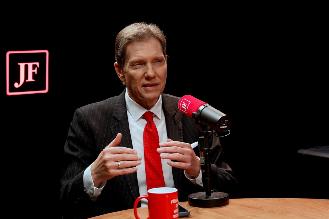 Andreas Dorfmann im JF-Studio: „Wir brauchen wieder Journalisten, die mutig sind.“ (Themenbild)