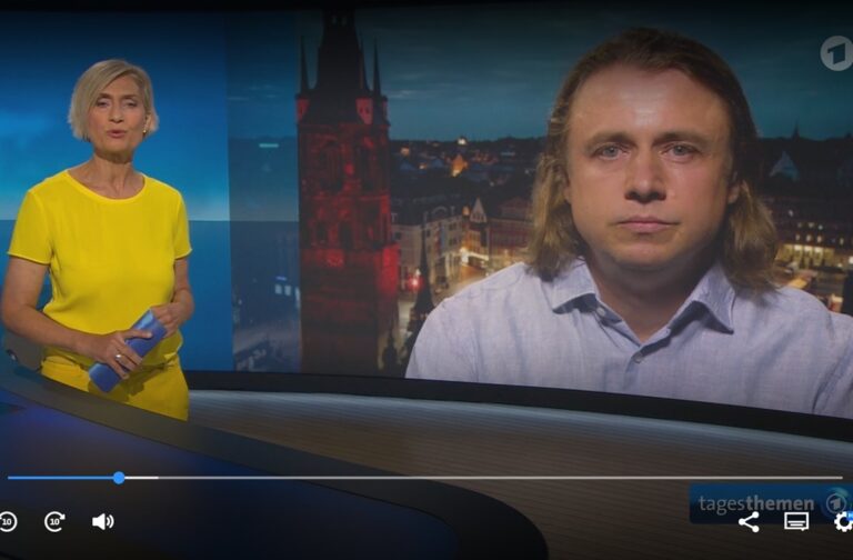 „Wähler entscheiden“: Politikwissenschafter Christian Stecker im „Tagesthemen“-Interview mit Moderatorin Susanne Stichler.