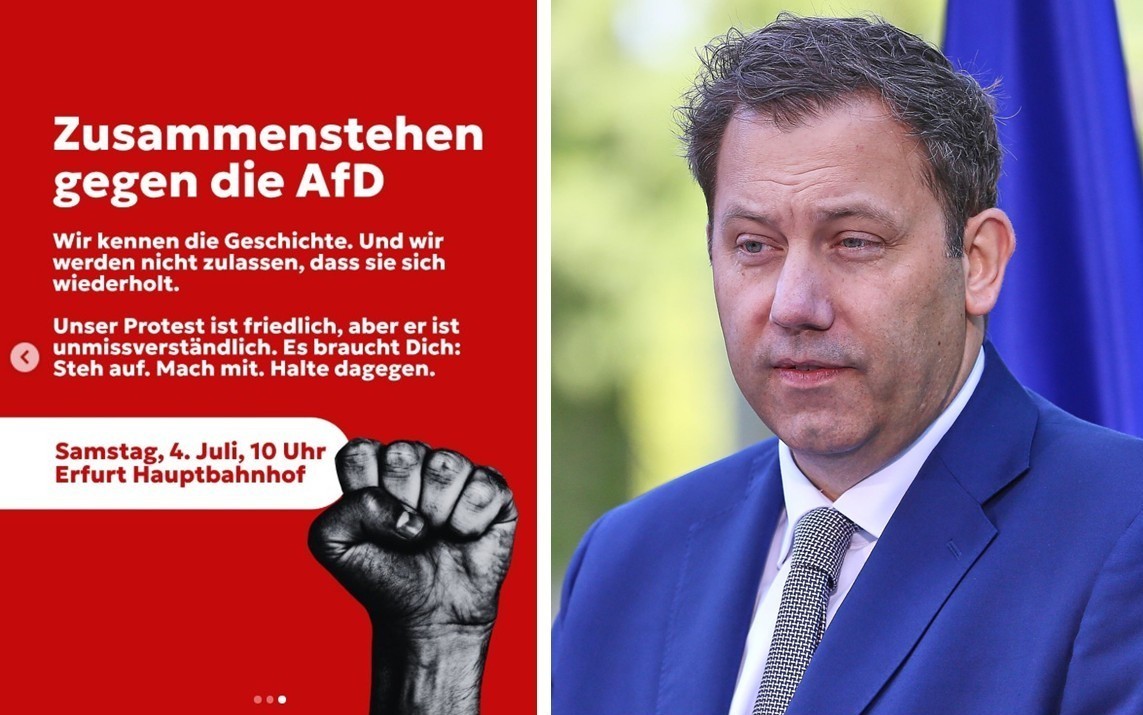 „Halte dagegen“: Der Aufruf der SPD zum Protest gegen den AfD-Bundesparteitag.