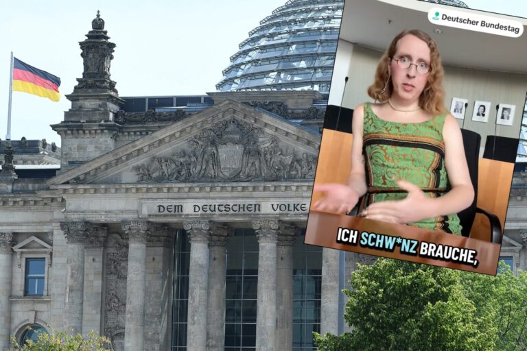 Reichstagsgebäude am 20.06.2026 in Berlin Das Reichstagsgebäude ( kurz: Reichstag; offiziell: Plenarbereich Reichstagsgebäude, inoffiziell auch Bundestag oder Wallot-Bau ) am Platz der Republik in Berlin ist seit 1999 Sitz des Deutschen Bundestages. Seit 1994 tritt hier auch die Bundesversammlung zur Wahl des deutschen Bundespräsidenten zusammen. Der Bundestag und der Tans-Influencer Avelo: Er wartet seit 2025 auf seine deutsche Staatsbürgerschaft. Fotos: picture alliance/dpa/Revierfoto | Revierfoto /// Screenshot