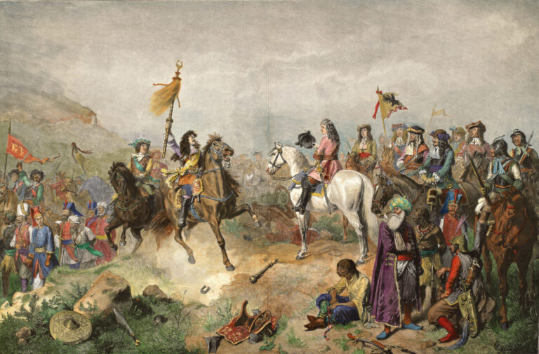 Schlacht von Mohác (Holzstich, koloriert, nach Gemälde von Wilhelm Camphausen). Foto: picture-alliance / akg-images | akg-images. Eine Tragödie