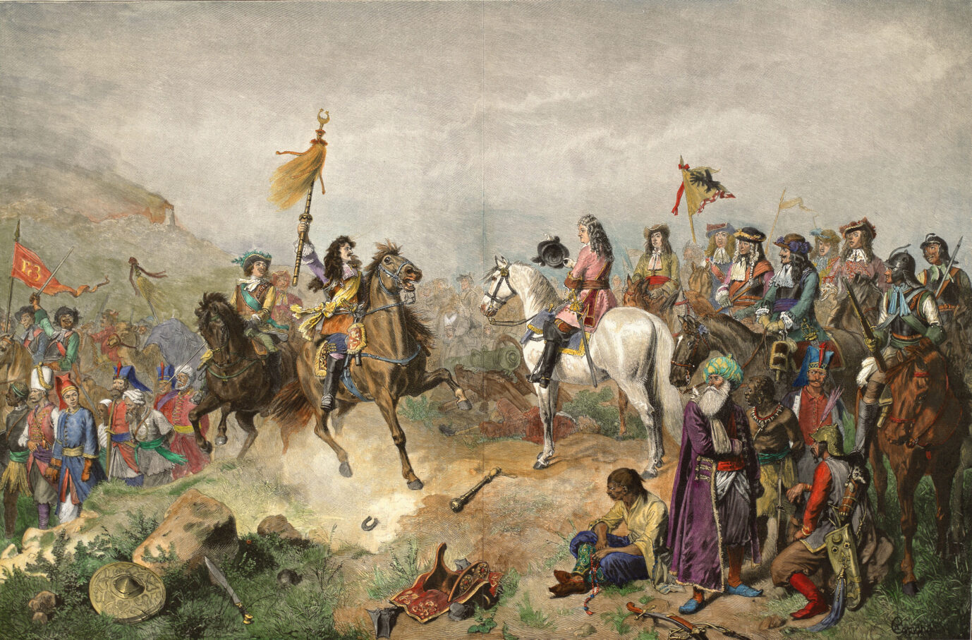 Schlacht von Mohác (Holzstich, koloriert, nach Gemälde von Wilhelm Camphausen). Foto: picture-alliance / akg-images | akg-images. Eine Tragödie