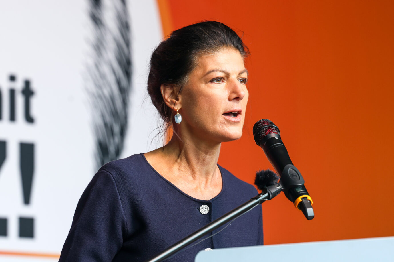 BSW-Gründerin Sahra Wagenknecht: Für sie müsse der Ministerpräsident von Thüringen parteiübergreifend agieren und im Freistaat verankert sein. Foto: picture alliance/dpa | Peter Gercke