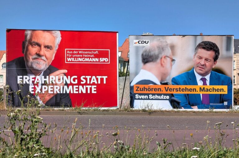 Wahlkampf in Sachsen-Anhalt: Duell zwischen AfD und CDU.