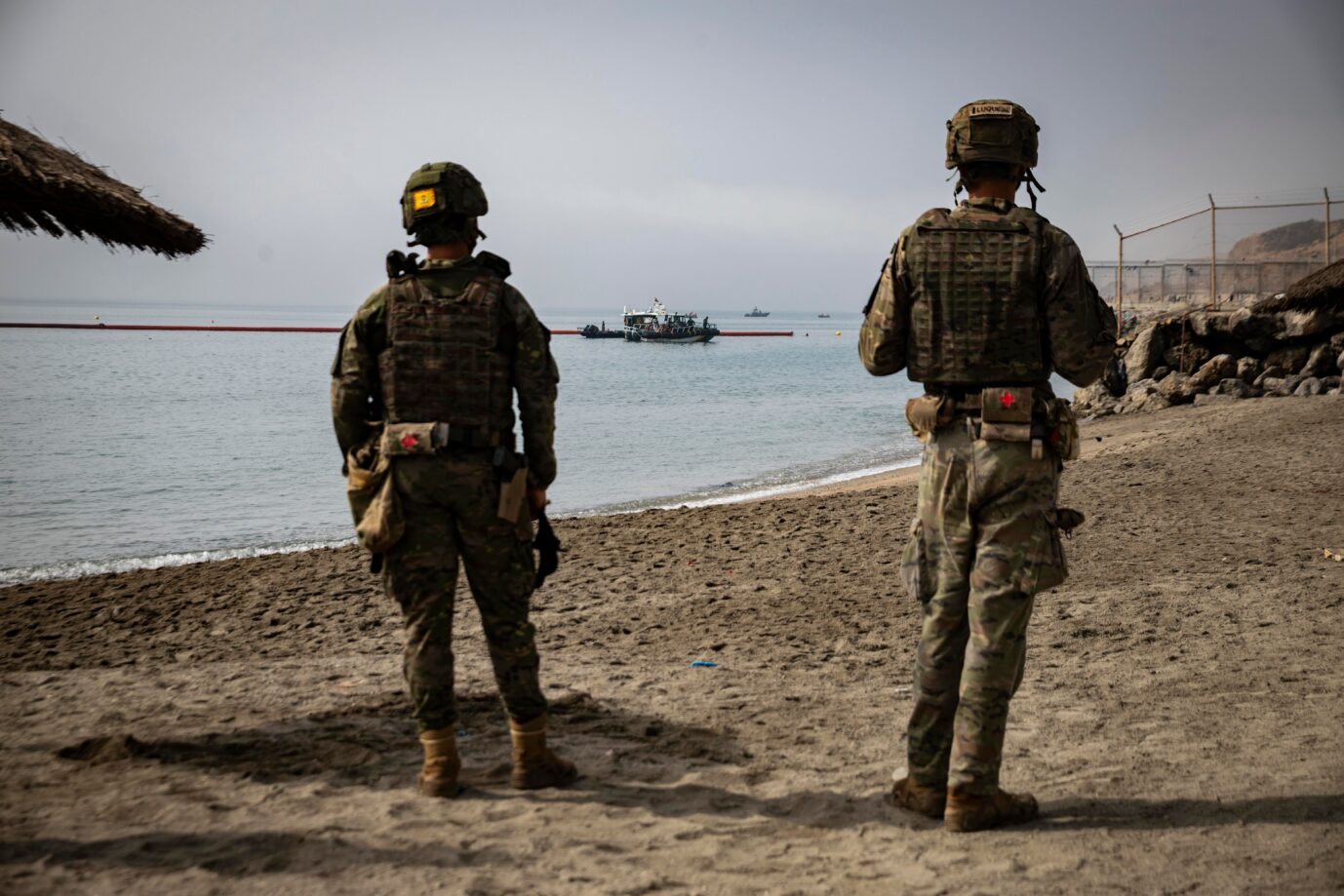 Spanische Soldaten in Ceuta: Europas Außengrenze ist angreifbar. Foto: picture alliance / ZUMAPRESS.com | Samuel Vega