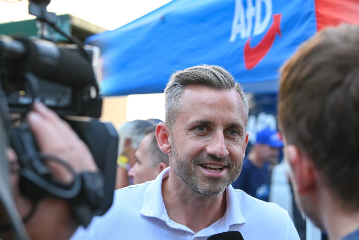 AfD-Spitzenkandidat Ulrich Siegmund will sich nicht vom BSW tolerieren lassen. Foto: picture alliance/dpa | Heiko Rebsch