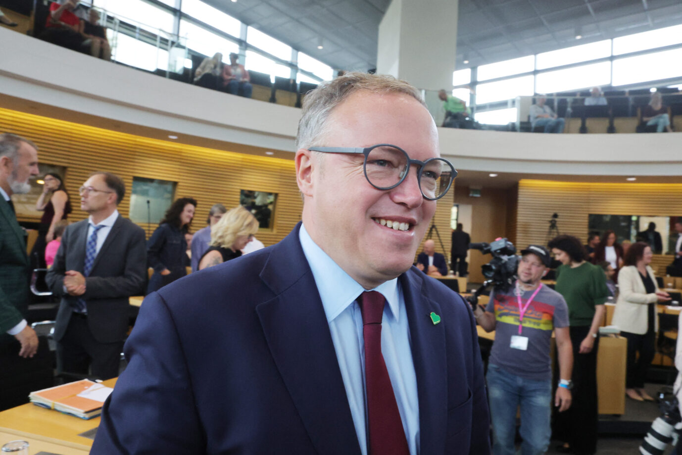 Mario Voigt (CDU): im Thüringer Landtag während des durch die AfD intiierten Misstrauensvotums. Foto: picture alliance/dpa | Bodo Schackow