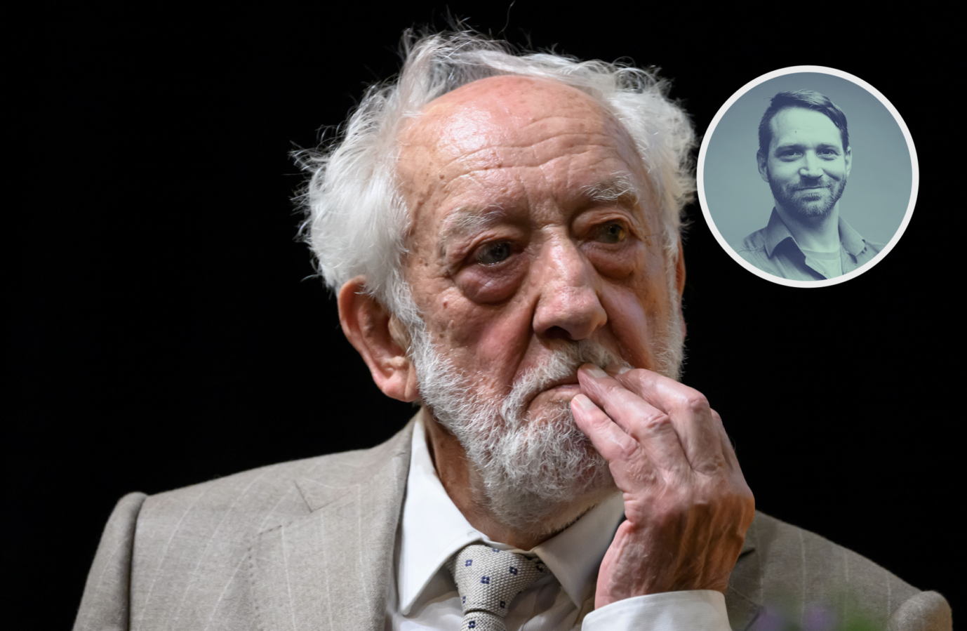 Schauspieler Dieter Hallervorden spricht auf einer Veranstaltung in Naumburg. Sachsen-Anhalts Ministerpräsident Schulze und Hallervorden sprechen im Vorfeld der Landtagswahl unter dem Motto „Kunst braucht Freiheit“ über Demokratie. Es geht um Aufmerksamkeit.