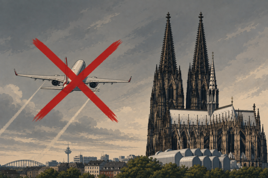 Das Foto soll nicht erfolgte Abschiebungen von Migranten in Köln symbolisieren.