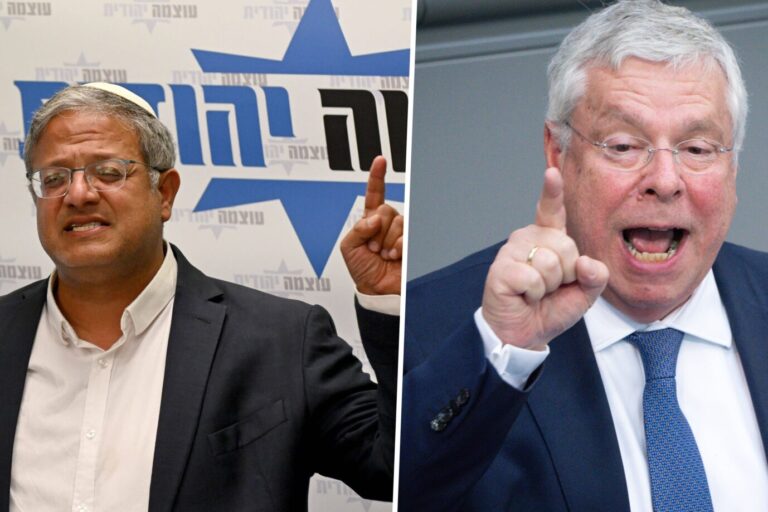 Israels Sicherheitsminister Itamar Ben-Gvir (l.) und CDU-Außenpolitiker Jürgen Hardt: „„Ben-Gvirs menschenverachtende Äußerungen kann jeder Mensch nur verurteilen.“ Fotos: IMAGO / Political-Moments /// IMAGO / UPI Photo