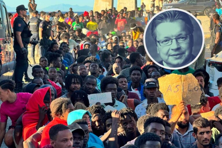Das Bild zeigt Migranten in Ceuta. Die Forderung nach einer „Festung Europa“ wird immer populärer.