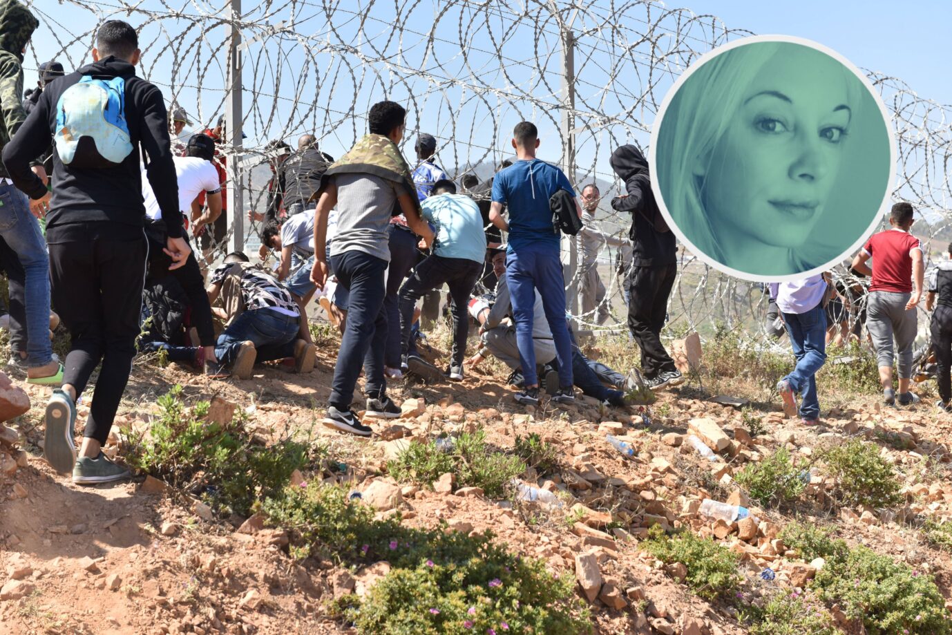 Das Bild zeigt Migranten auf Ceuta. Das Phänomen Haraga wird online massiv beworben.