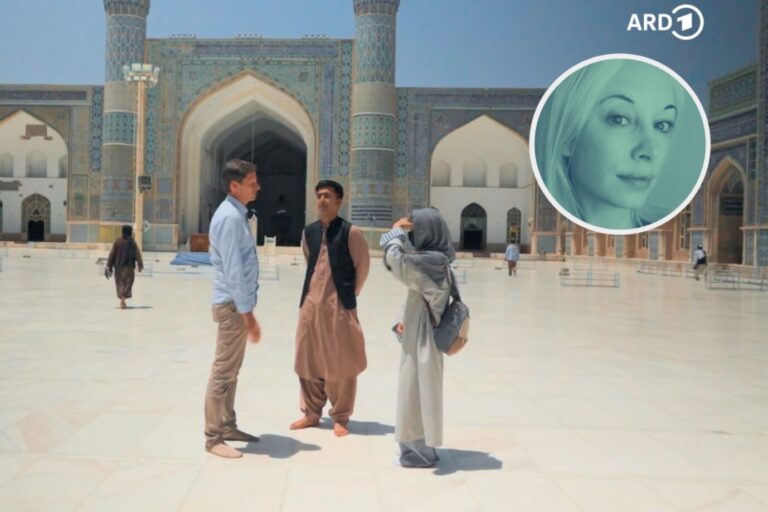 Das Bild zeigt einen Ausschnitt aus einer ARD-Dokumentation über Urlaub in Afghanistan.