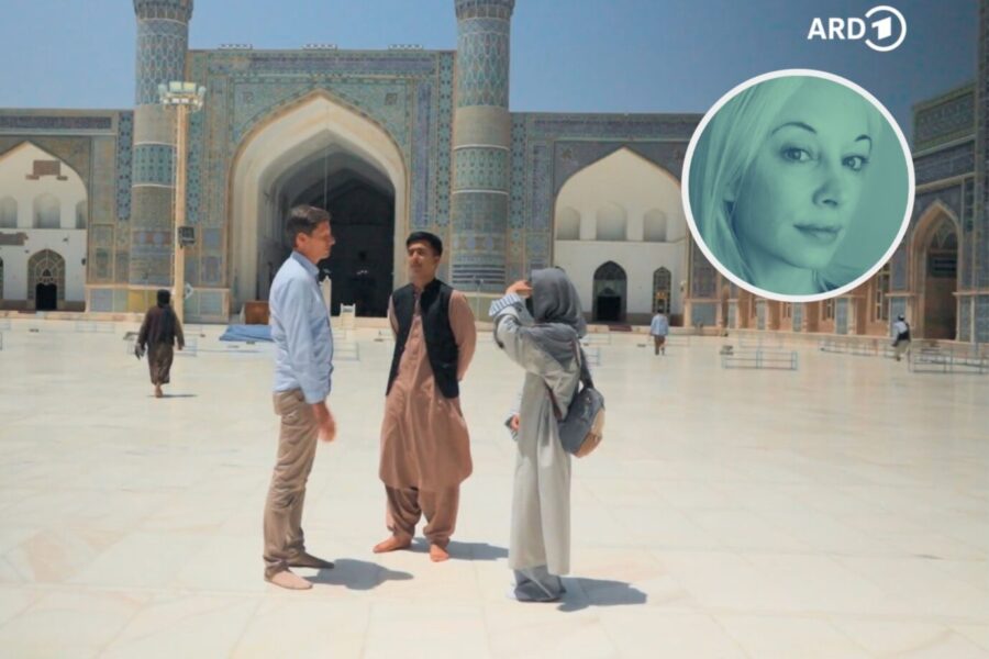 Das Bild zeigt einen Ausschnitt aus einer ARD-Dokumentation über Urlaub in Afghanistan.