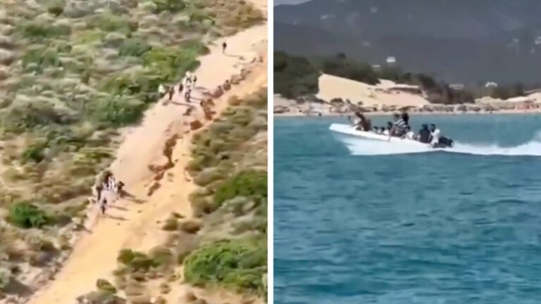 Nachdem die Algerier mit ihrem Boot eine 17jährige angefahren haben (r.), versuchen sie, ins Landesinnere zu fliehen. Fotos: Screenshots JF. Die italienische Polizei hat einen 28jährigen Algerier festgenommen, nachdem dieser mit einem Schlauchboot mit weiteren nordafrikanischen Migranten ein 17jähriges Mädchen angefahren hatte.
