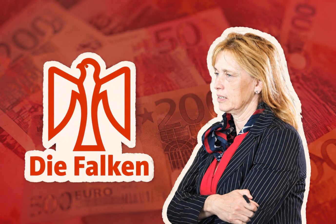 Familienministerin Karin Prien und das Logo der „Falken“