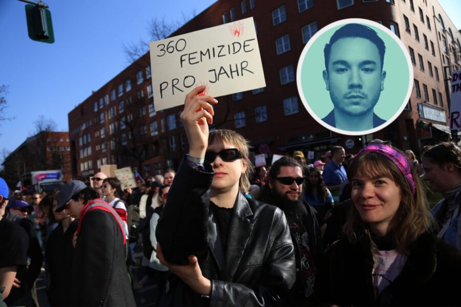 Ein feministischer Protest in Berlin: Frauen rücken immer stärker nach links. Foto: IMAGO / ZUMA Press Wire