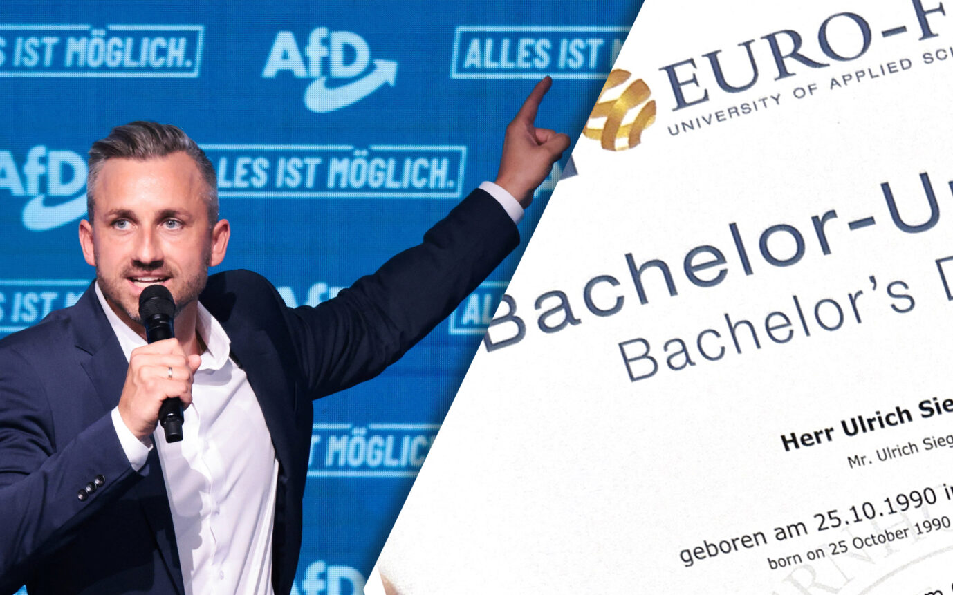 Ulrich SIegmund und seine Bachelor-Urkunde