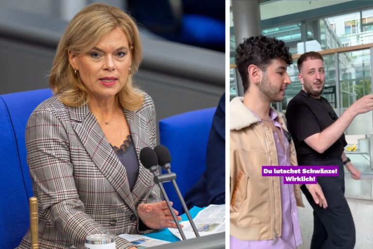 Bundestagspräsidentin Julia Klöckner (CDU): Wie die JF aus dem Umfeld der Bundestagspräsidentin erfuhr, wird das Video aus ihrer Sicht der Würde der Institution nicht gerecht. Fotos: picture alliance / Marco Bader | Marco Bader /// Screenshot JF
