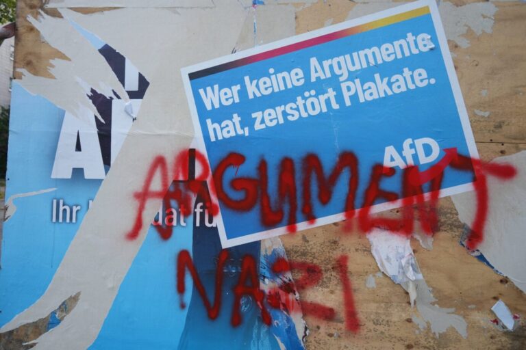 Plakate der AfD werden im Wahlkampf besonders häufig zerstört. Foto: IMAGO / serienlicht